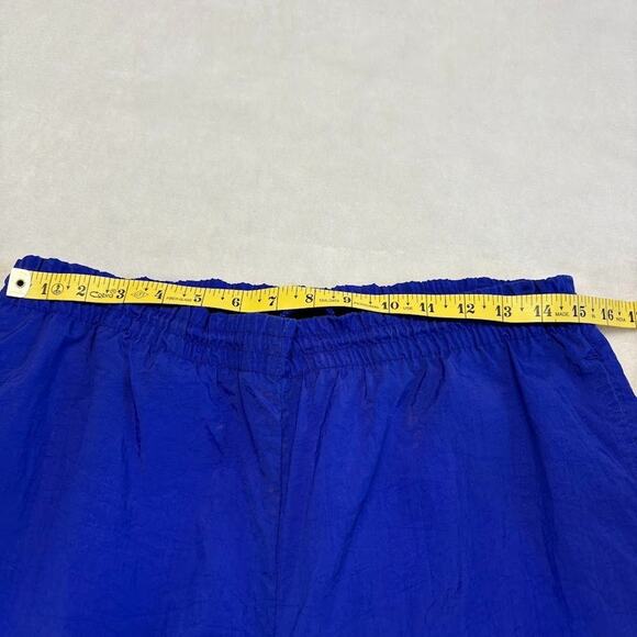 VTG 90s Nike Nylon Windbreaker Ankle Zip Track Pants Embroidered Swoosh Blue M - Picture 7 of 9